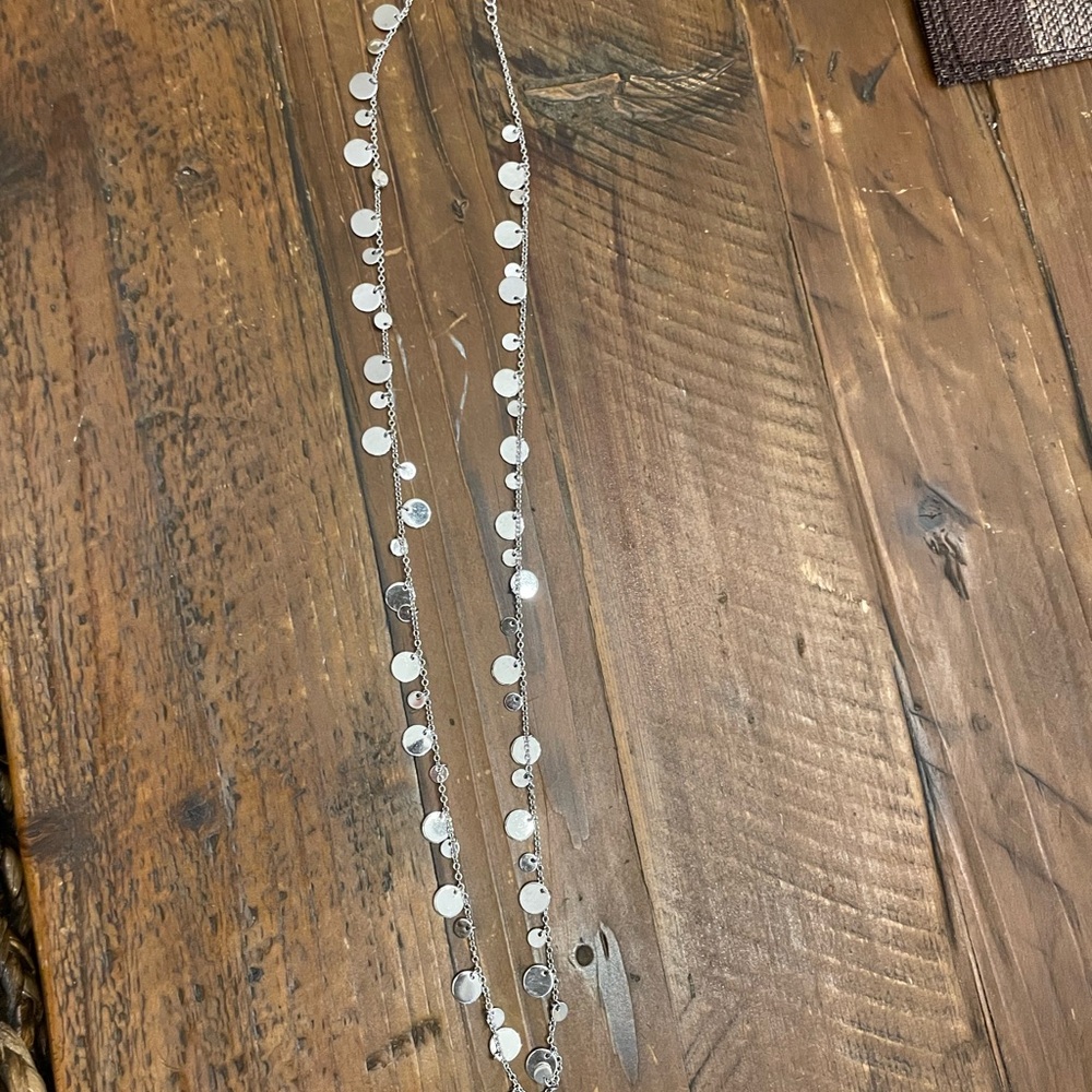 Lia Sophia Silver Necklace with White Accents